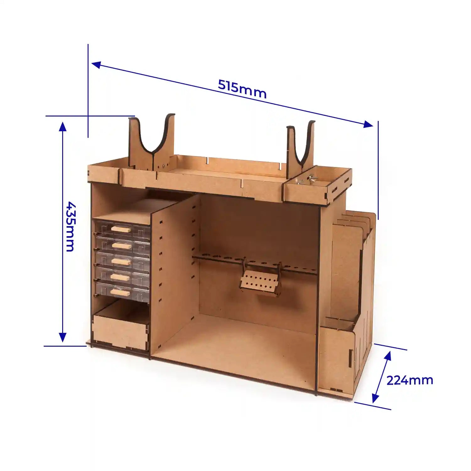 occre-atelier-mobile-organizer-kit-bois-monter-avec-tiroirs image 2