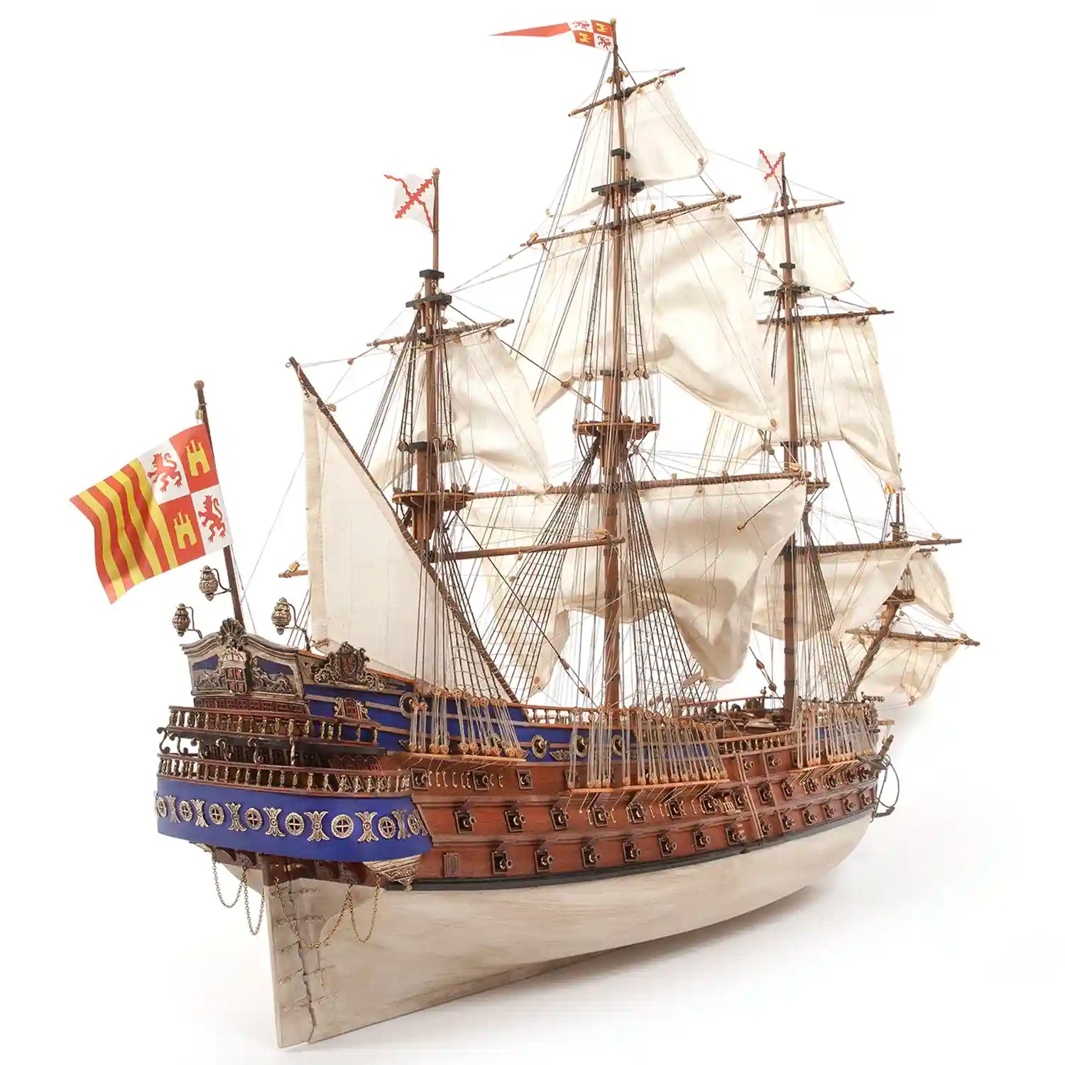 occre-san-felipe-maquette-bateau-bois-avec-voiles-et-plaque image 5