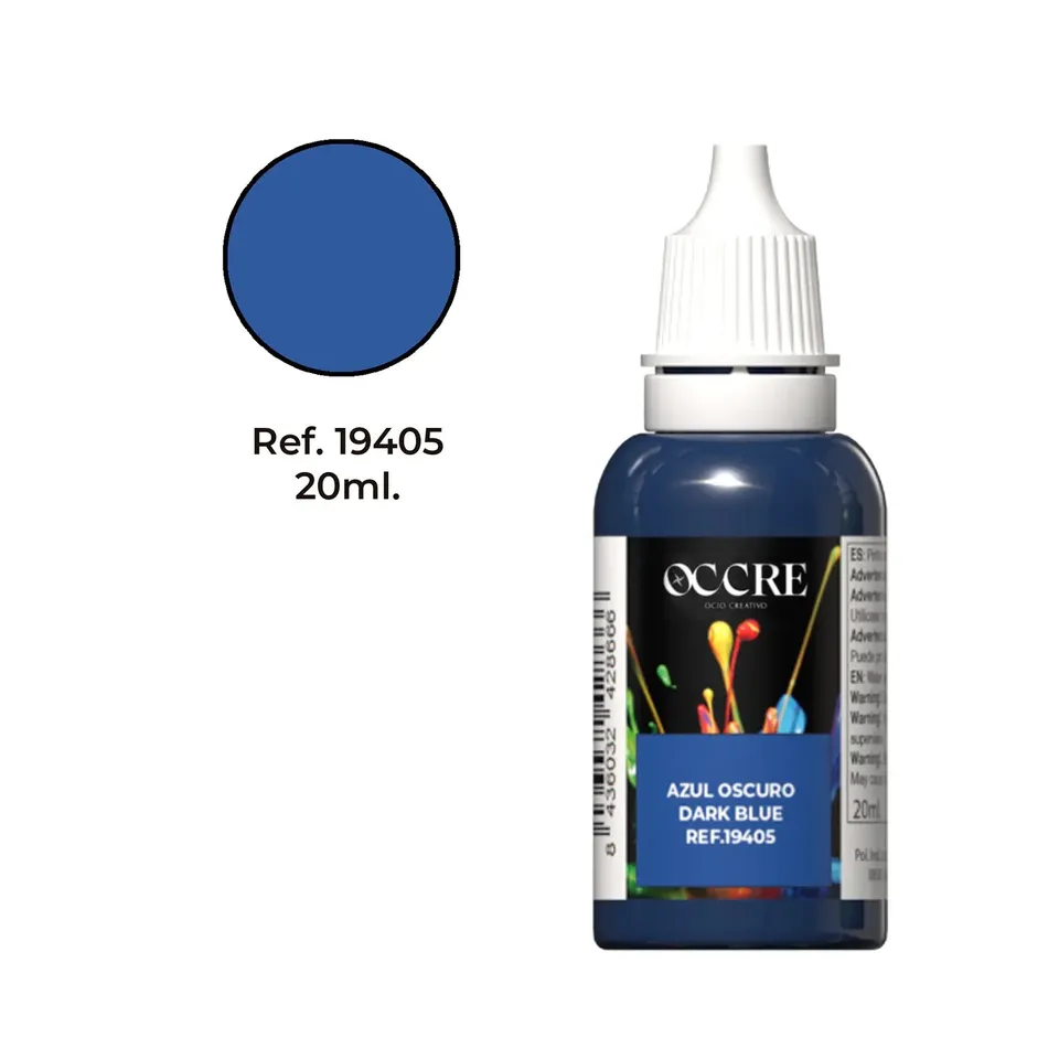 occre-vernice-acrilica-blu-scuro-20-ml-peinture-acrylique-bleu-fonc image 1