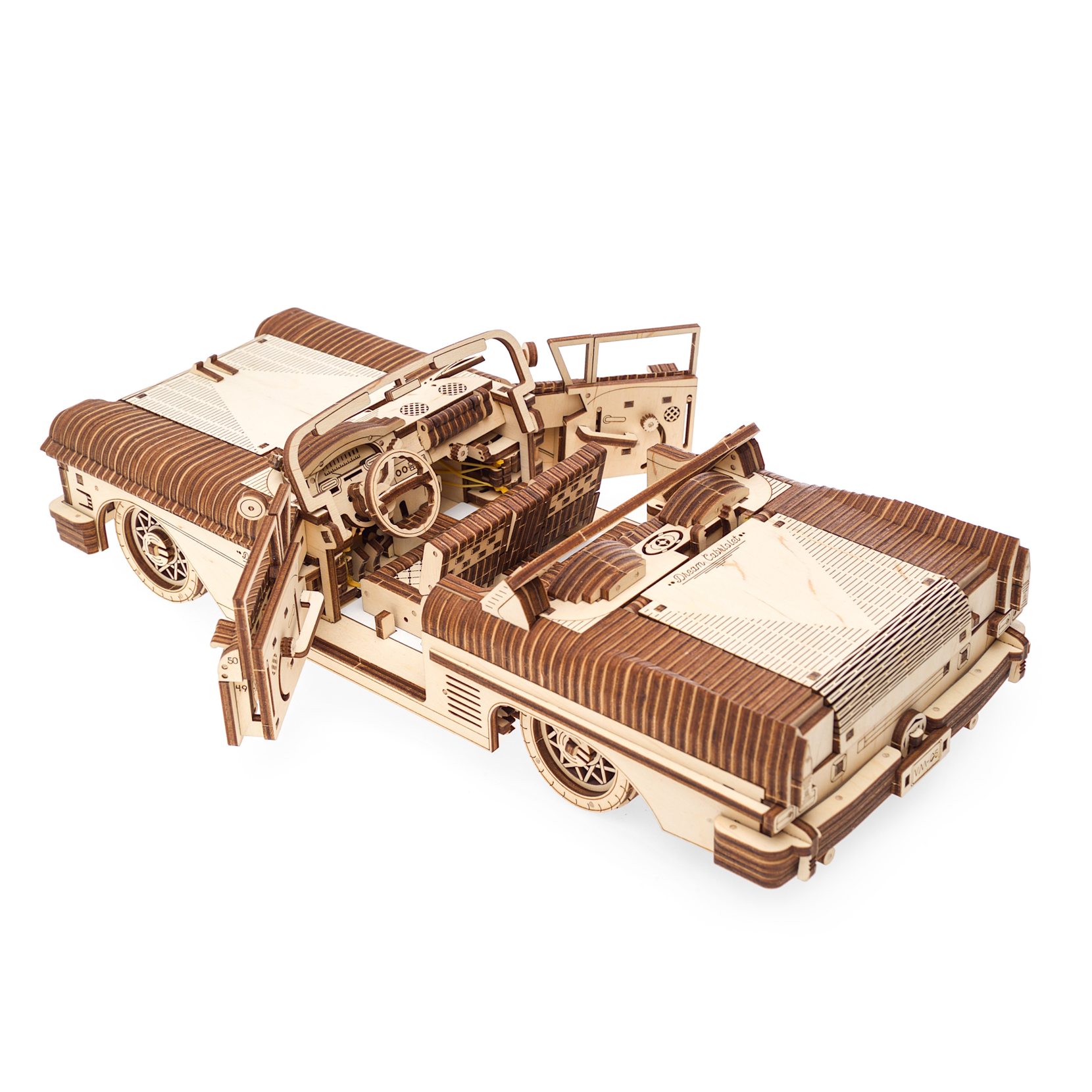 ugears-dream-cabriolet-vm-05-maquette-bois-m-canique-vintage image 2