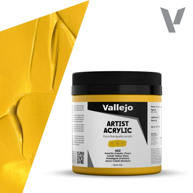 vallejo-peinture-acrylique-jaune-cobalt-ton-500-ml-beaux-arts image 1