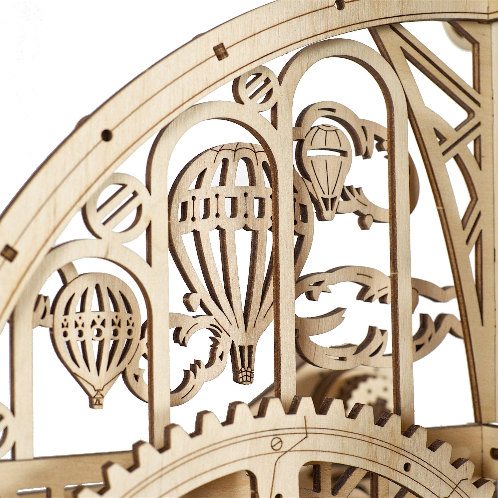 ugears-aero-clock-horloge-murale-m-canique-en-bois-construire-avec-pendule image 4