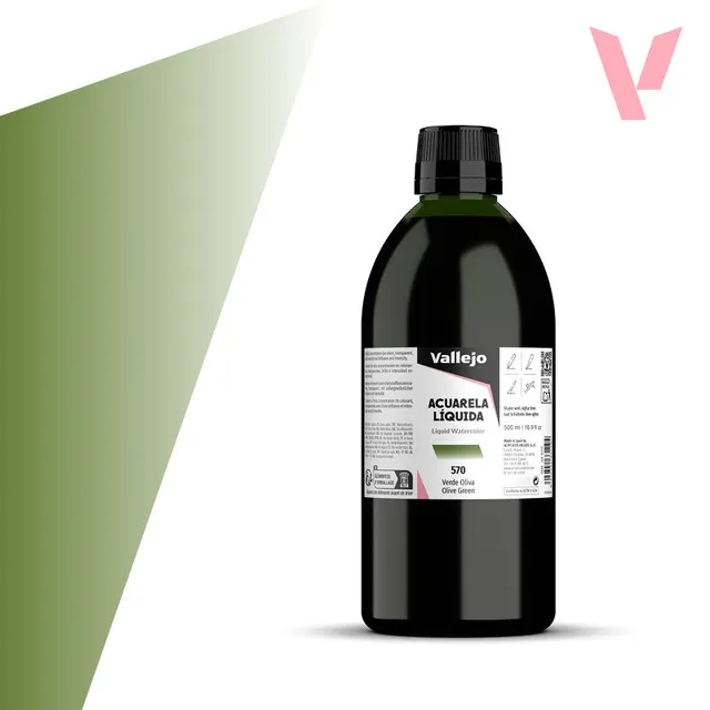 vallejo-aquarelle-liquide-vert-olive-500-ml-beaux-arts image 1