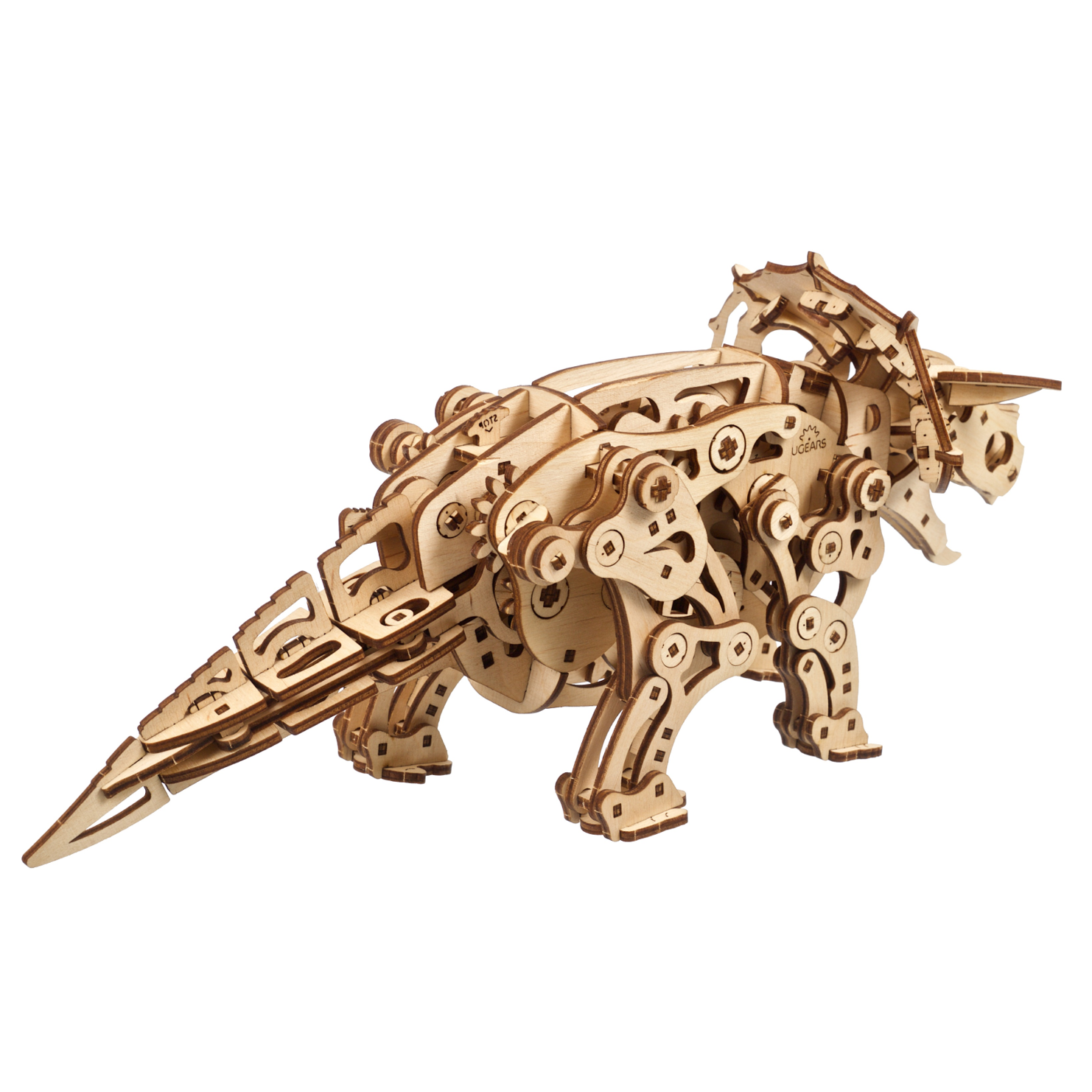 ugears-triceratops-dinosaure-m-canique-bois-automate image 2