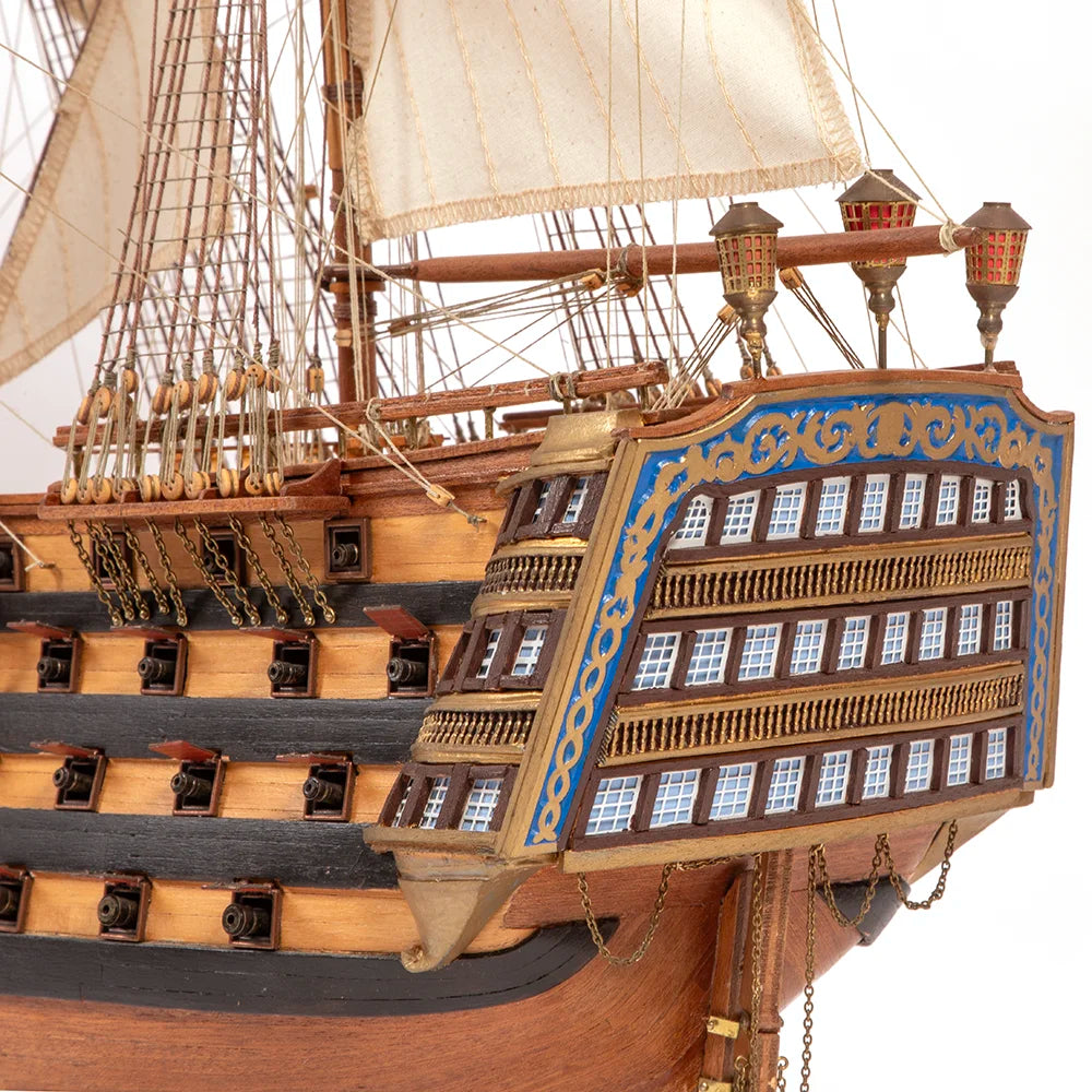 occre-sant-sima-trinidad-maquette-bateau-bois-1er-rang-130-canons image 8