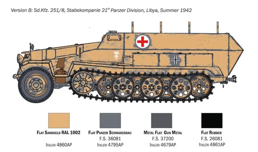 italeri-7077s-sd-kfz-251-8-ambulance-ww2-maquette-militaire-monter image 4