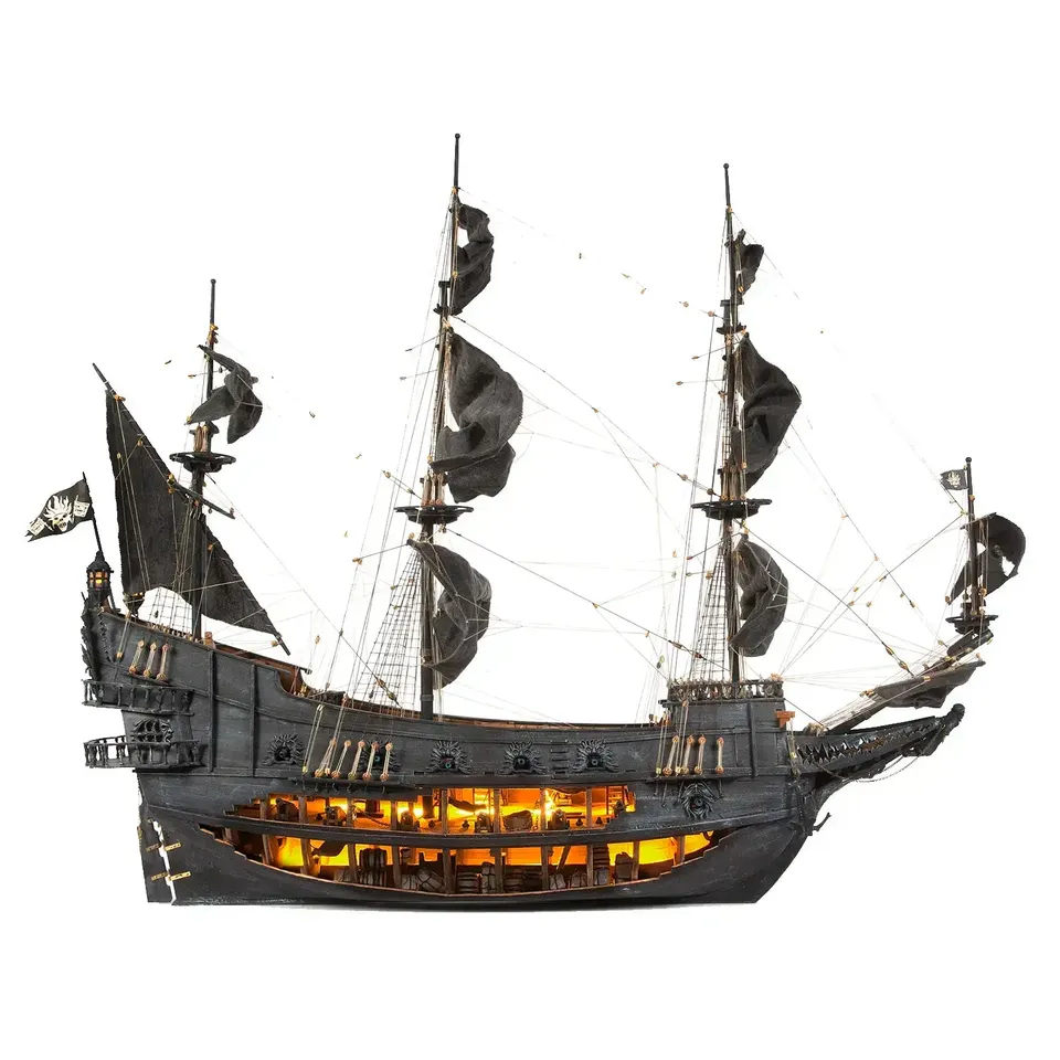 occre-hollandais-volant-kit-maquette-bateau-bois-500-pi-ces-avec-voiles-et-socle image 1