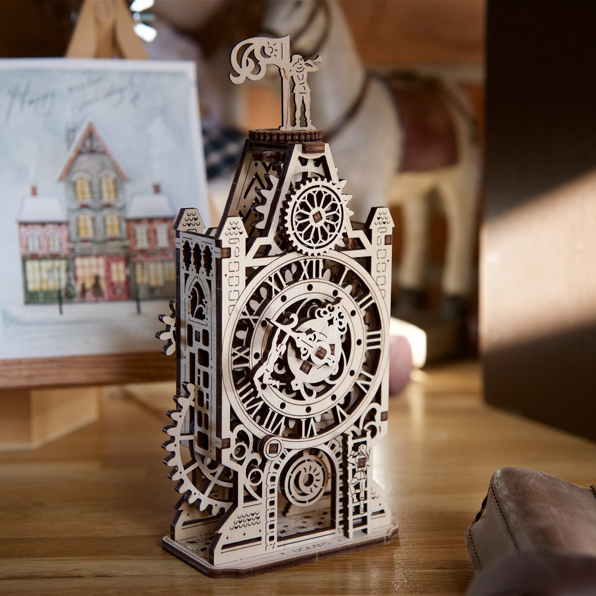 ugears-old-clock-tower-maquette-tour-d-horloge-m-di-vale-en-bois-m-canique image 8