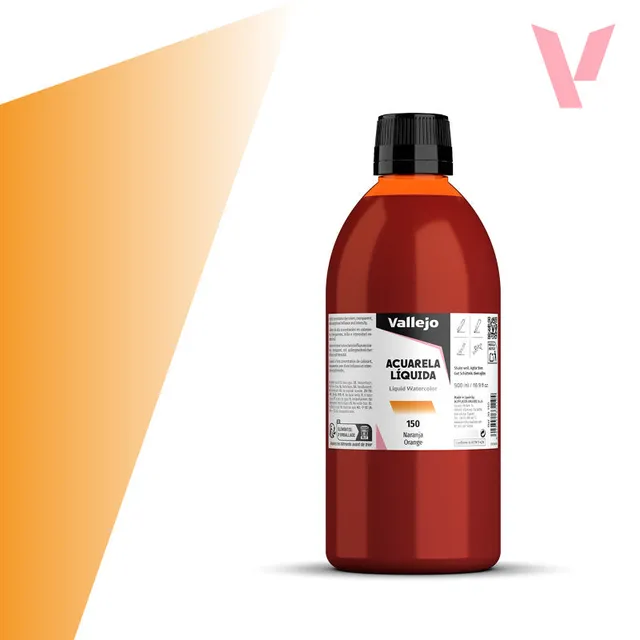 vallejo-aquarelle-liquide-orange-500-ml-beaux-arts image 1