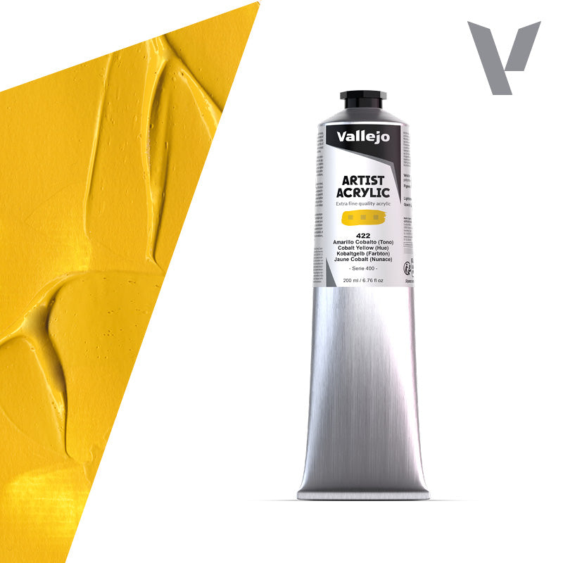 vallejo-belle-arti-peinture-acrylique-jaune-cobalt-imitation-200-ml image 1
