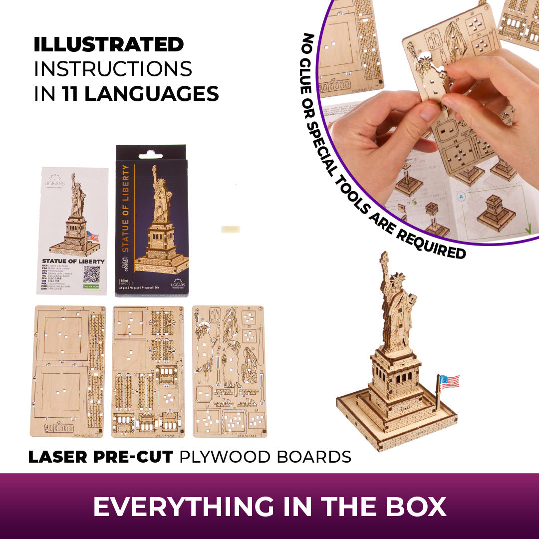 ugears-statue-of-liberty-maquette-bois-facile image 6