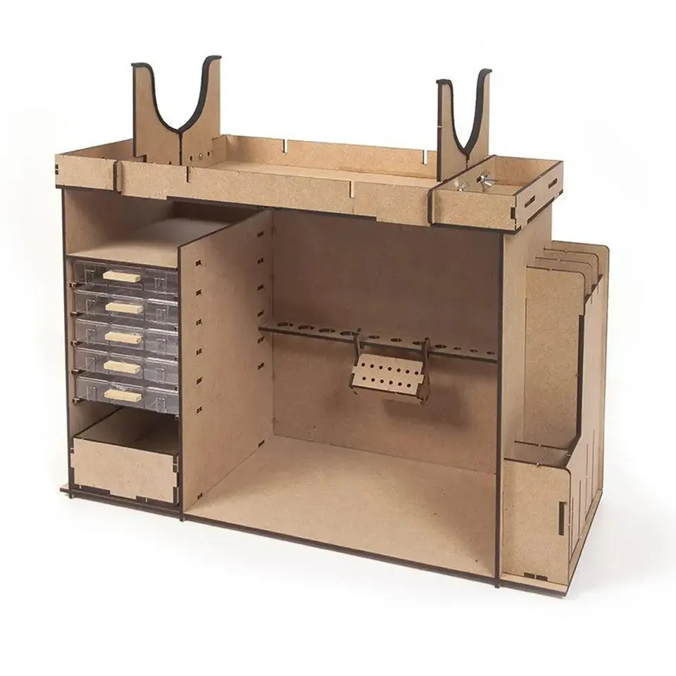 occre-atelier-mobile-organizer-kit-bois-monter-avec-tiroirs image 1