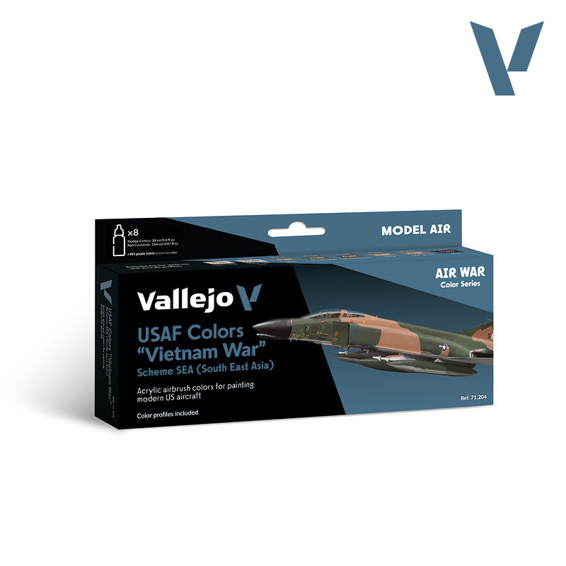 vallejo-model-air-set-8-couleurs-usaf-guerre-du-vietnam-peinture-maquette-avion image 1