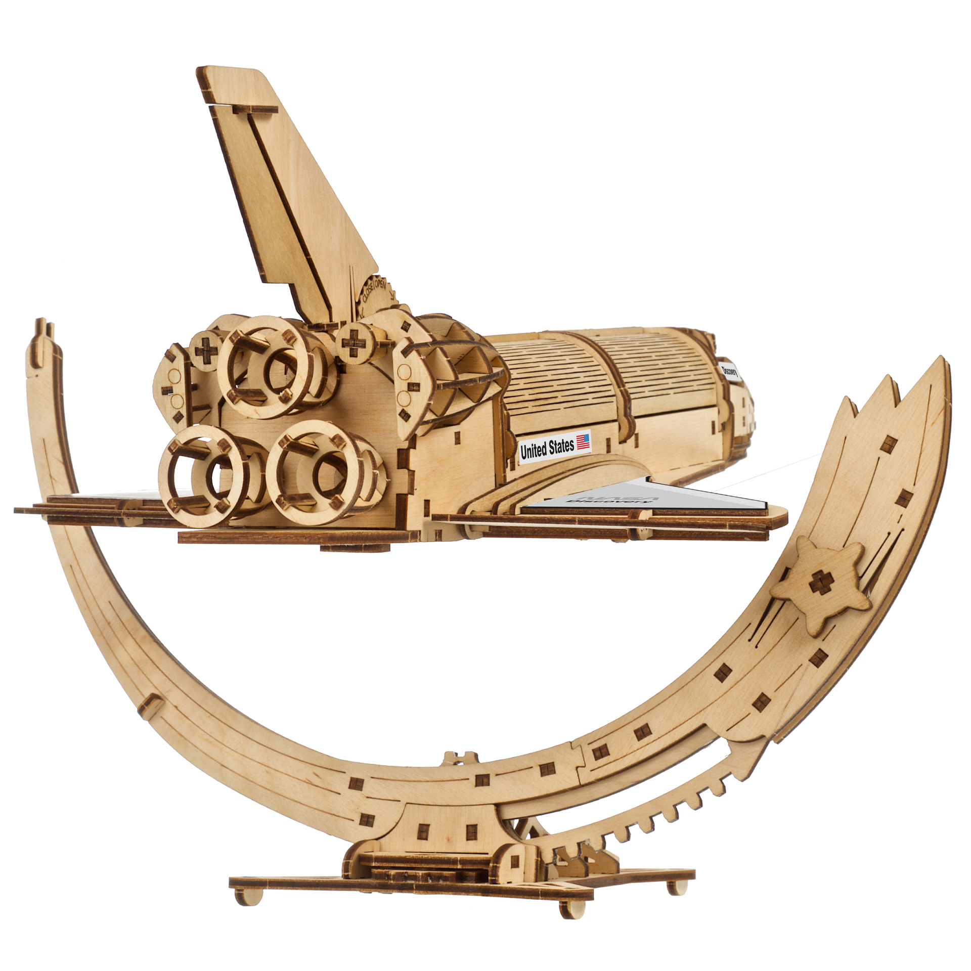 ugears-nasa-space-shuttle-discovery-maquette-m-canique-bois image 3