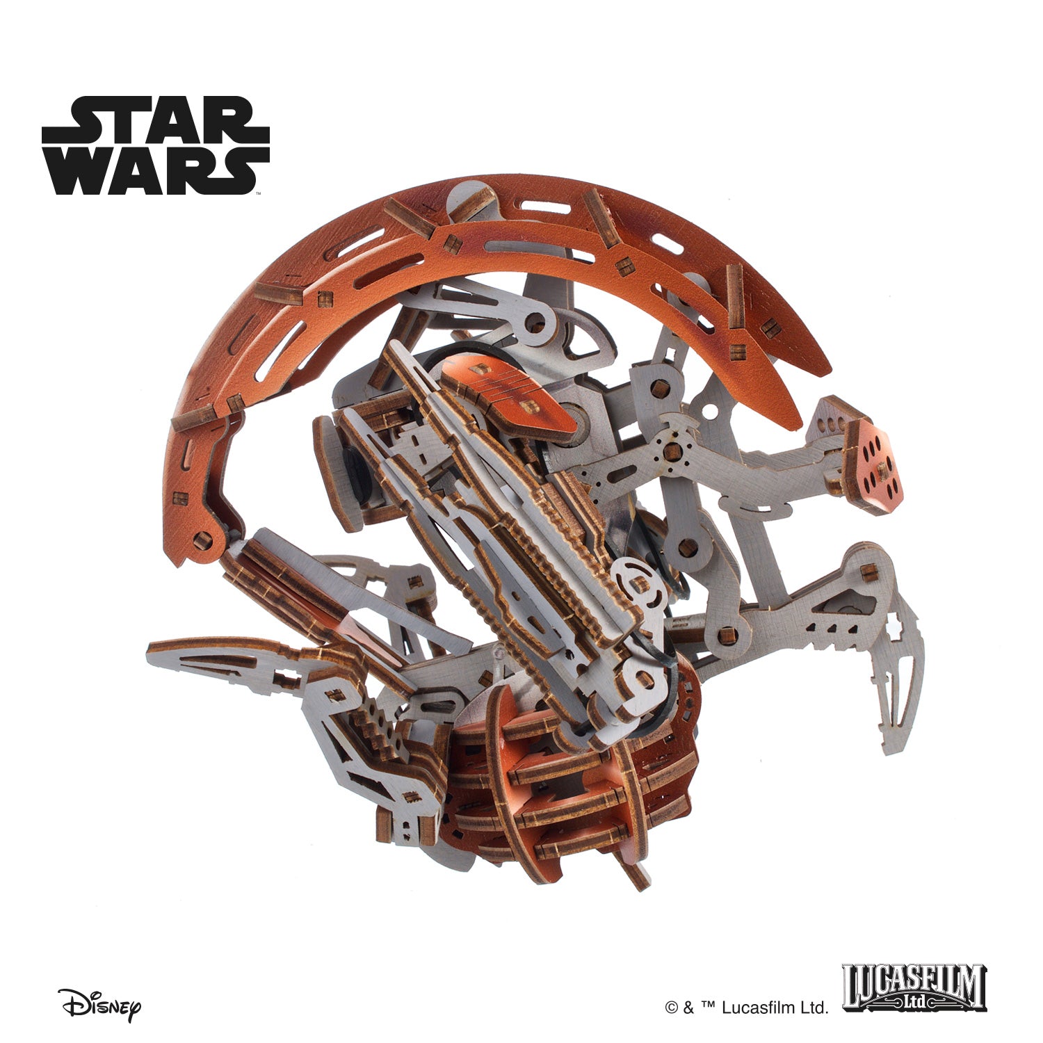 ugears-droideka-star-wars-maquette-dro-de-destructeur-bois image 2