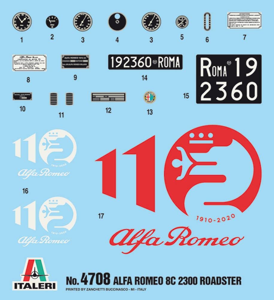 italeri-4708s-alfa-romeo-8c-2300-1931-33-maquette-voiture-plastique-rouge-chelle image 3