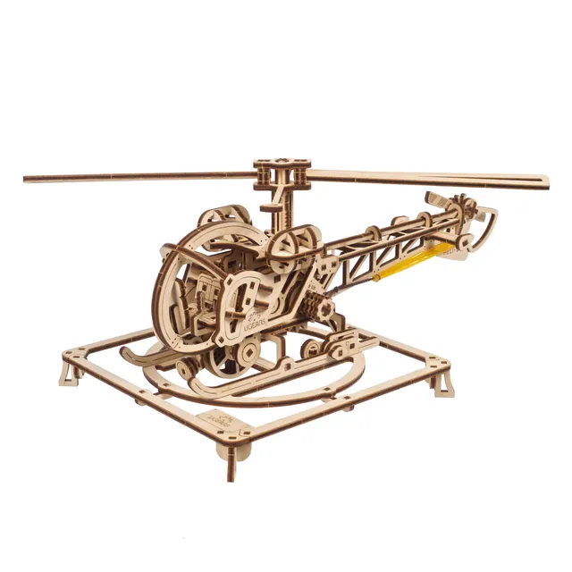ugears-mini-helicopter-mini-maquette-bois-h-licopt-re-m-canique image 1