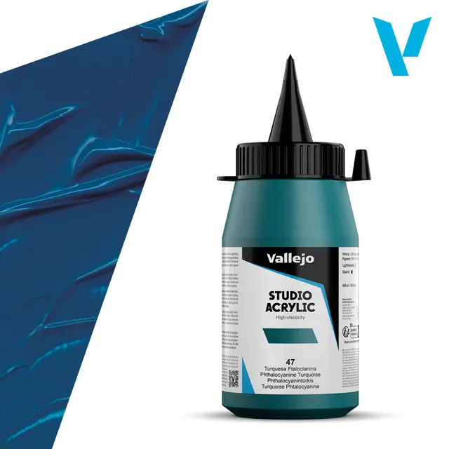 vallejo-acrylique-beaux-arts-turquoise-phtalo-500-ml image 1