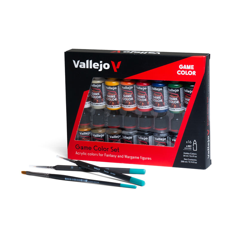 vallejo-pack-initiation-peinture-beginners-couleurs-game-color-pinceaux image 1