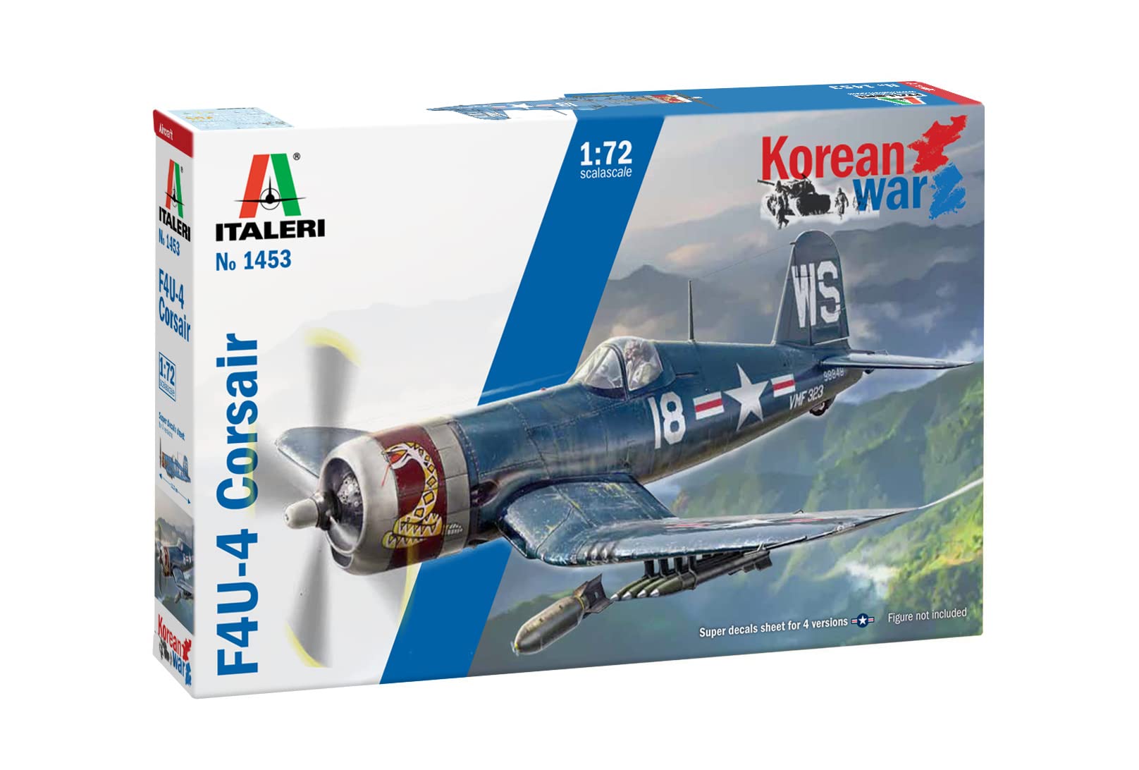 italeri-1453-f4u-4-corsair-korean-war-1-72-maquette-avion-plastique-monter image 1