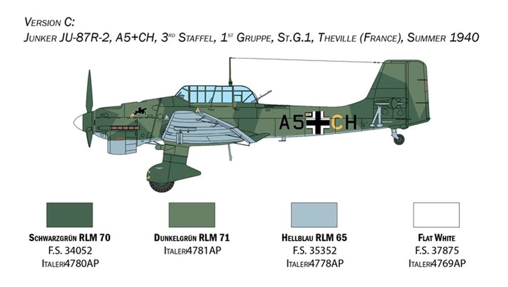 italeri-junkers-ju-87b-stuka-maquette-avion-militaire-monter image 6