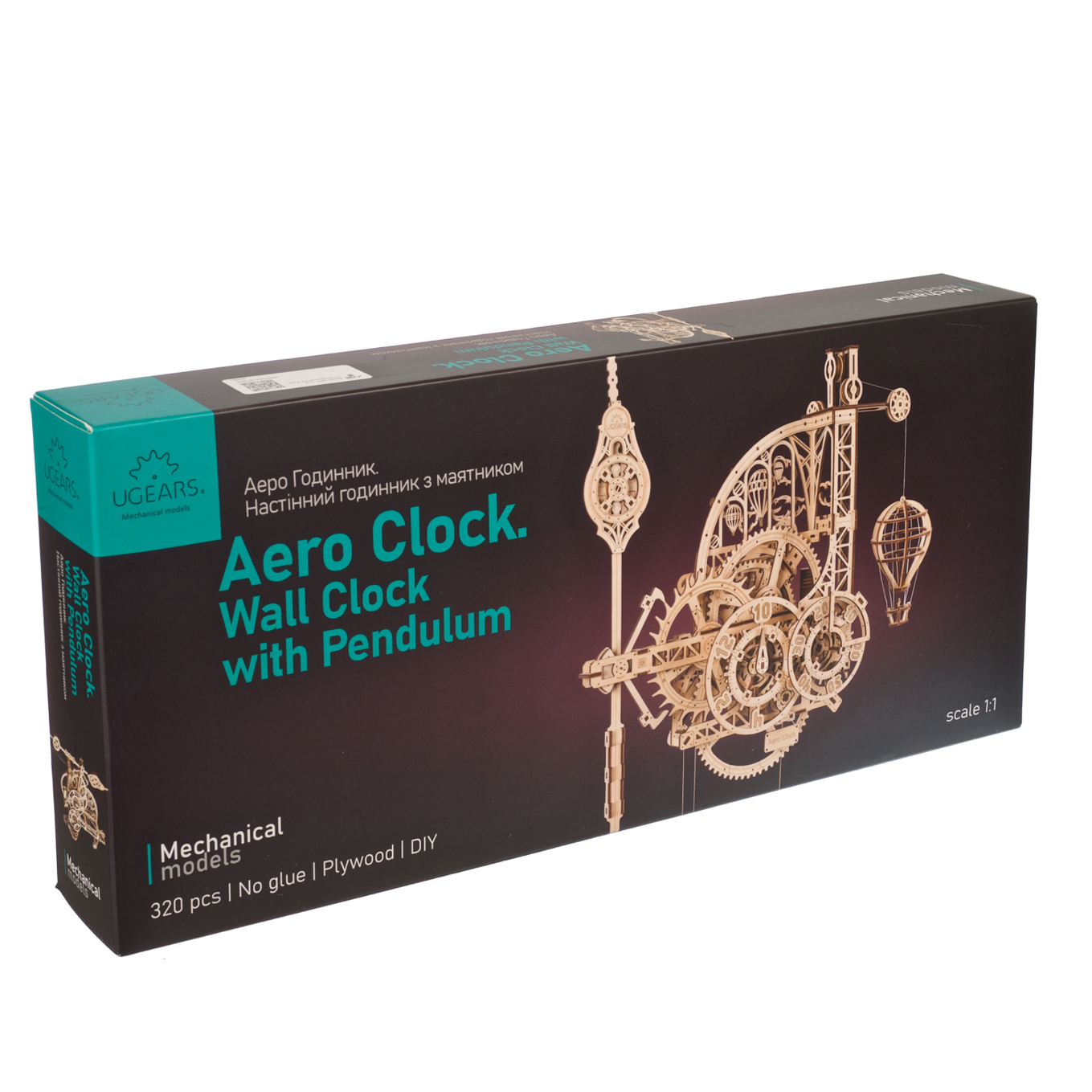 ugears-aero-clock-horloge-murale-m-canique-en-bois-construire-avec-pendule image 5