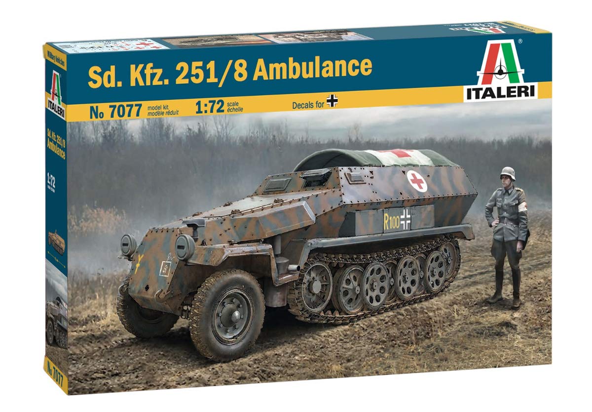 italeri-7077s-sd-kfz-251-8-ambulance-ww2-maquette-militaire-monter image 1