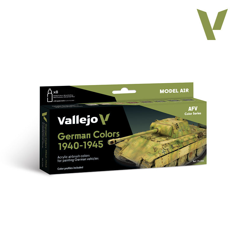 vallejo-model-air-set-8-couleurs-v-hicules-allemands-1940-1945-8-x-18-ml image 1
