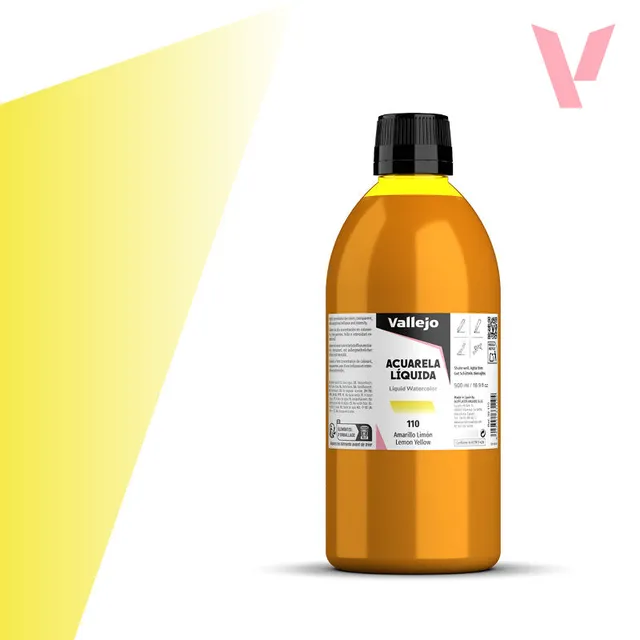vallejo-aquarelle-liquide-jaune-citron-500-ml-beaux-arts image 1
