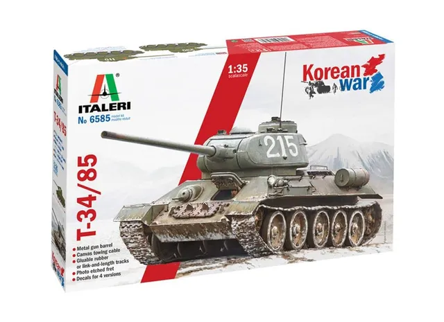 italeri-6585s-t-34-85-maquette-char-militaire-1-35-en-plastique-coller image 1