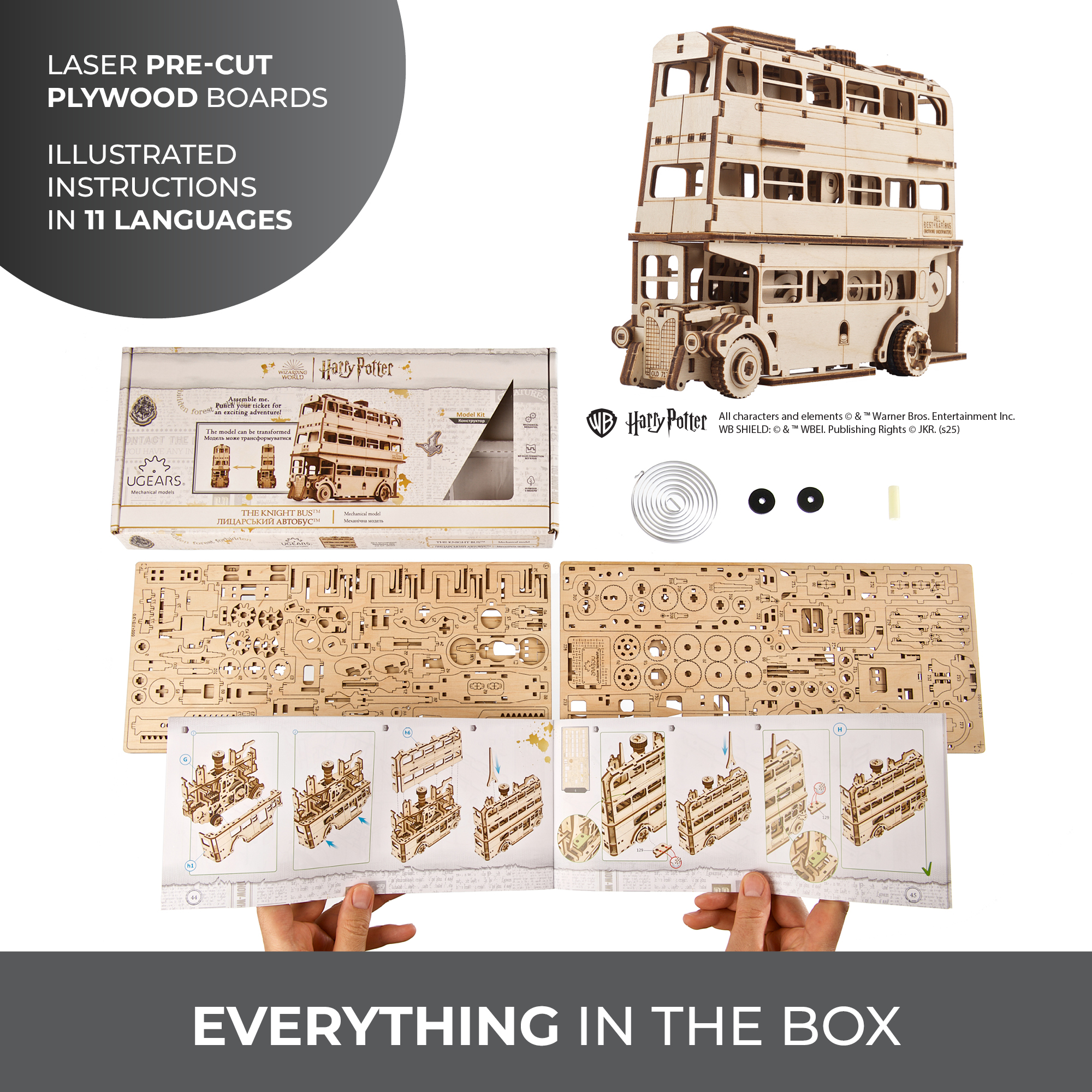 ugears-knight-bus-harry-potter-maquette-m-canique-bois image 6