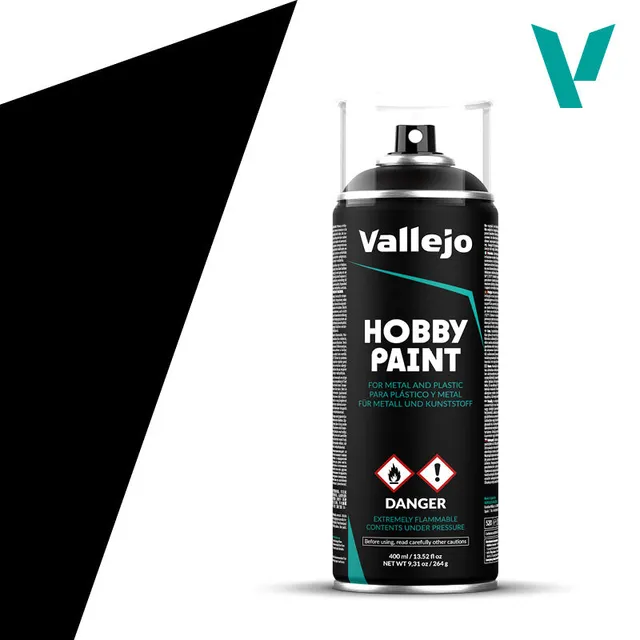 vallejo-spray-primer-noir-bombe-d-appr-t-mate-pour-maquettes-m-tal-plastique-et- image 1