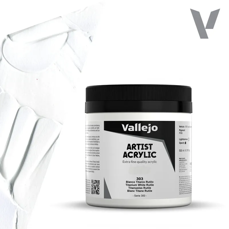 vallejo-acrylique-beaux-arts-500-ml-blanc-titane-rutile-opaque-pw6 image 1