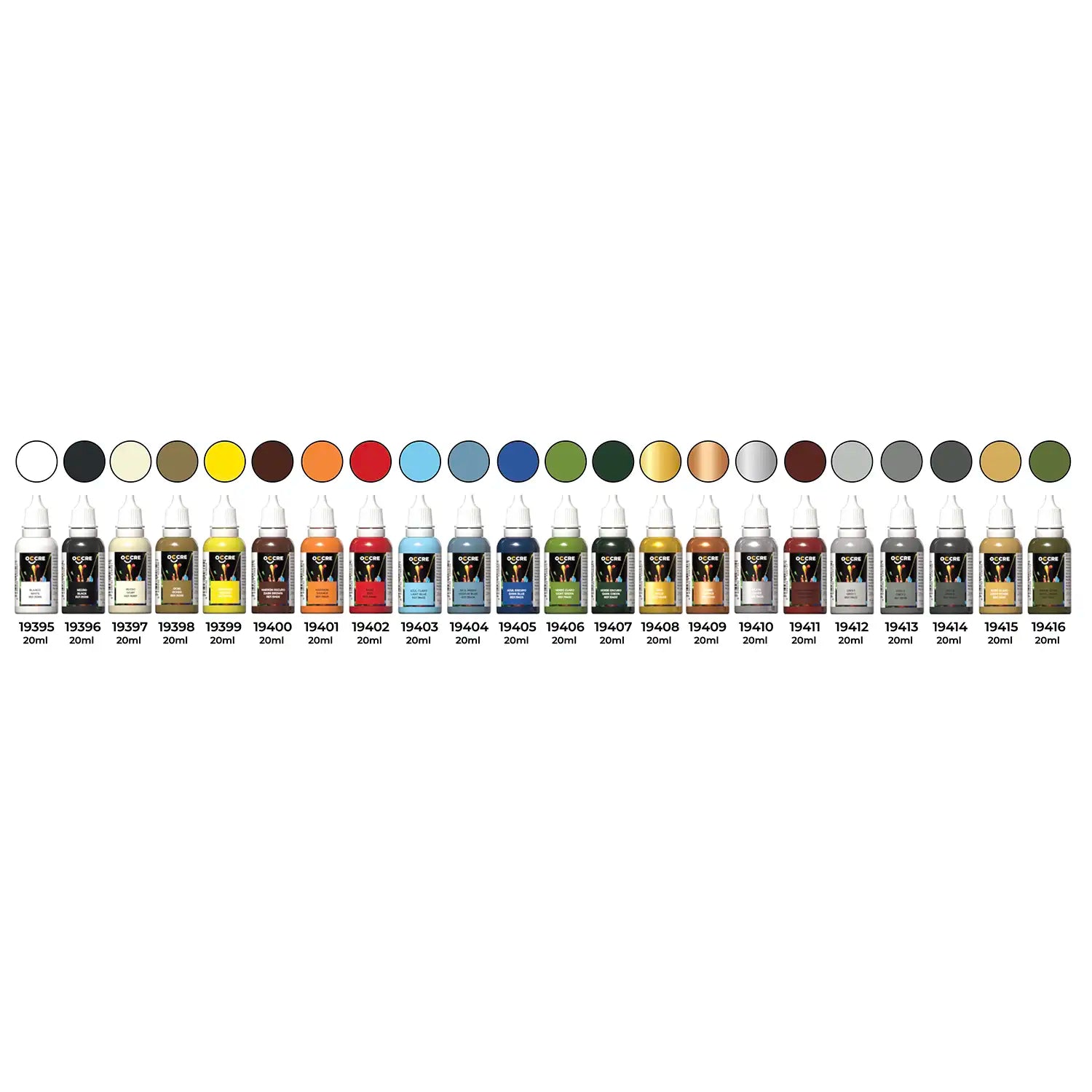 occre-pack-colorante-completo-set-22-peintures-acryliques-20-ml image 1