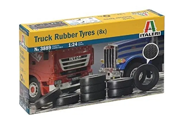 italeri-i3889-maquette-accessoire-pneus-camion-caoutchouc-8x-chelle-1-24 image 1