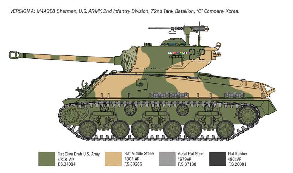 italeri-6586s-us-m4a3e8-sherman-korea-1-35-kit-char-plastique-coller image 4