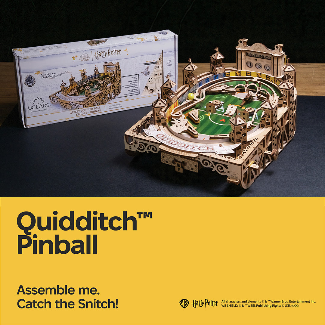 ugears-quidditch-pinball-jeu-de-flipper-m-canique-en-bois-harry-potter image 7