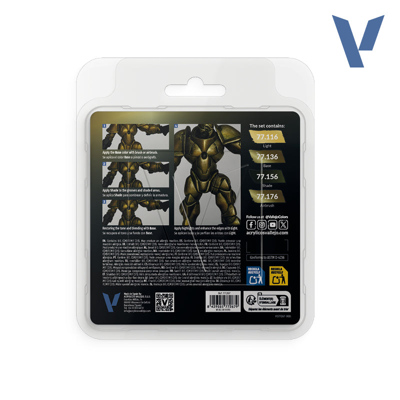 vallejo-set-or-verd-tre-4-peintures-m-talliques-true-metal-18-ml-pour-miniatures image 2