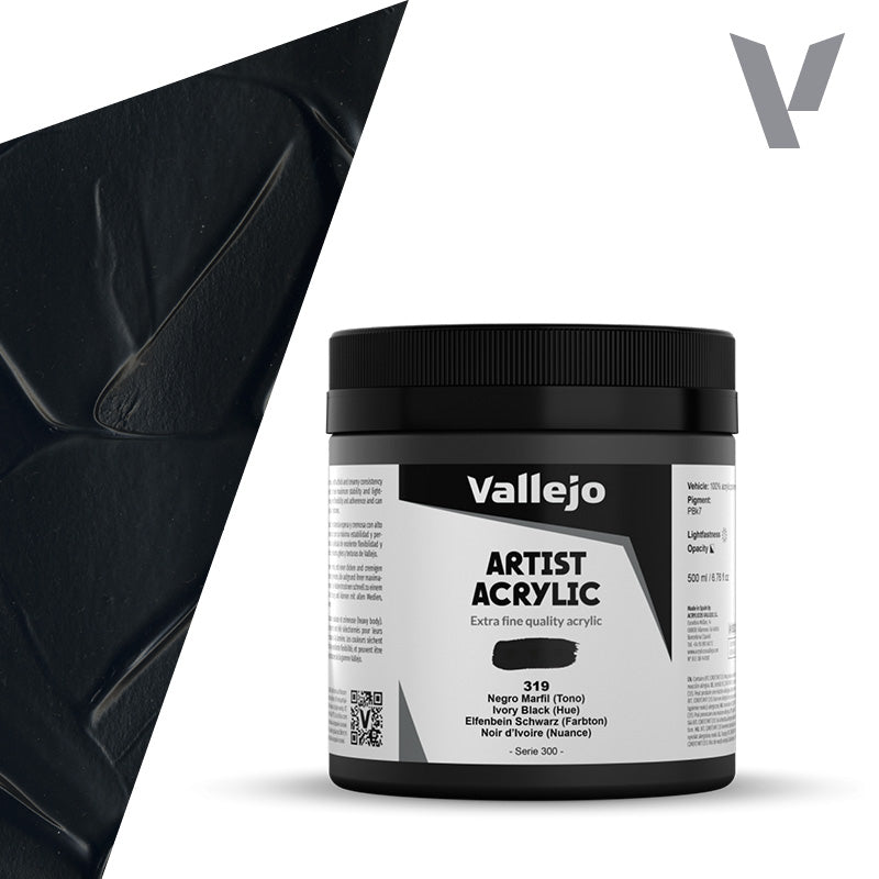 vallejo-peinture-acrylique-noir-ivoire-500-ml-beaux-arts image 1