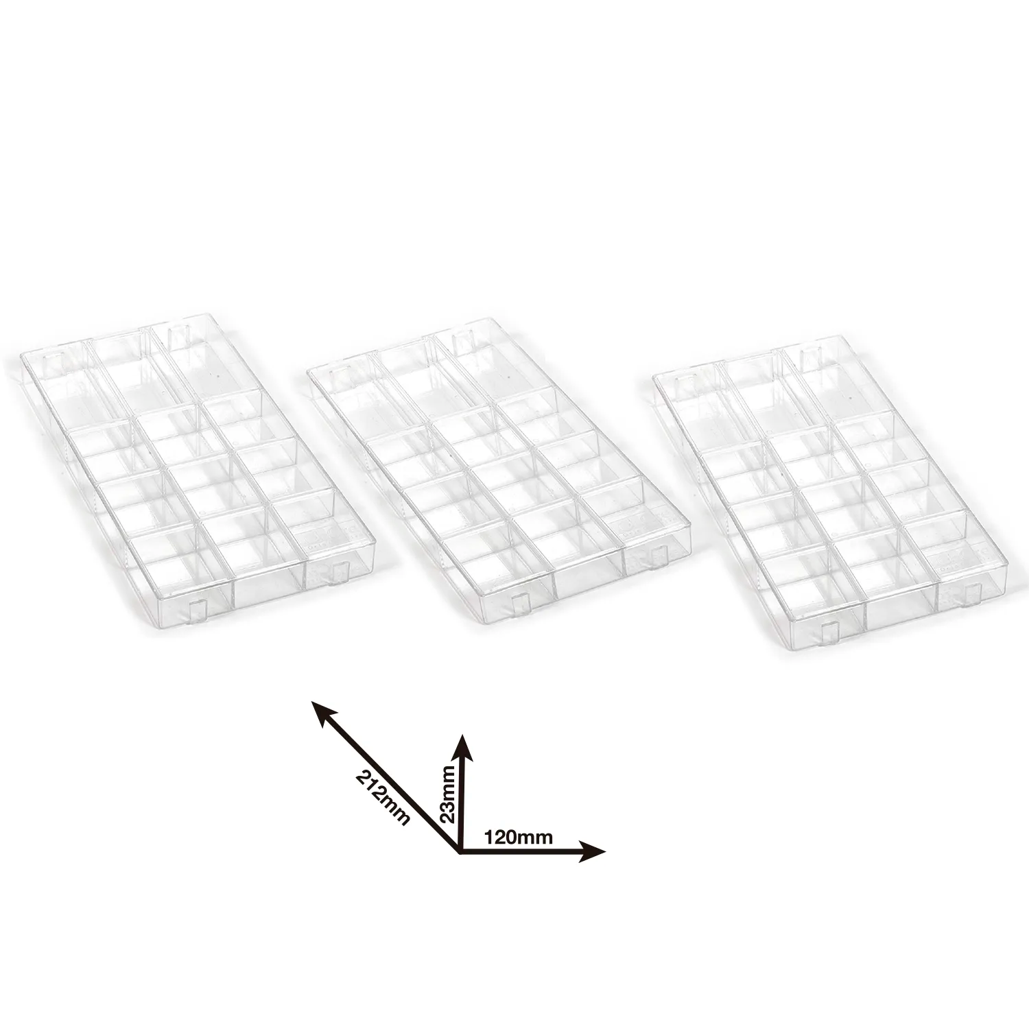 occre-bacs-organizer-plastique-lot-de-3-plateaux-de-rangement image 1