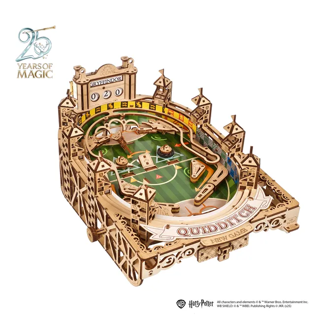 ugears-quidditch-pinball-jeu-de-flipper-m-canique-en-bois-harry-potter image 1