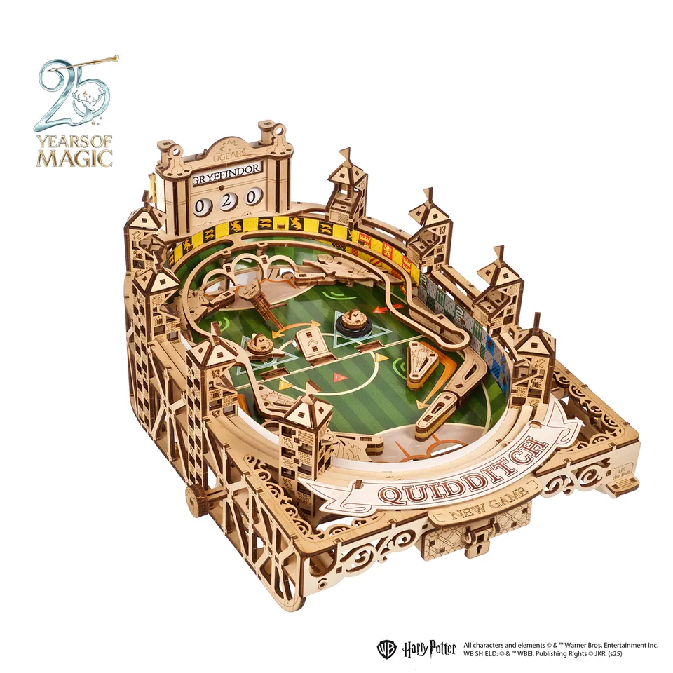 ugears-quidditch-pinball-jeu-de-flipper-m-canique-en-bois-harry-potter image 1