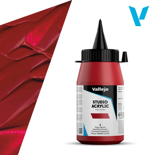 vallejo-acrylique-beaux-arts-rouge-carmine-500-ml-opaque image 1