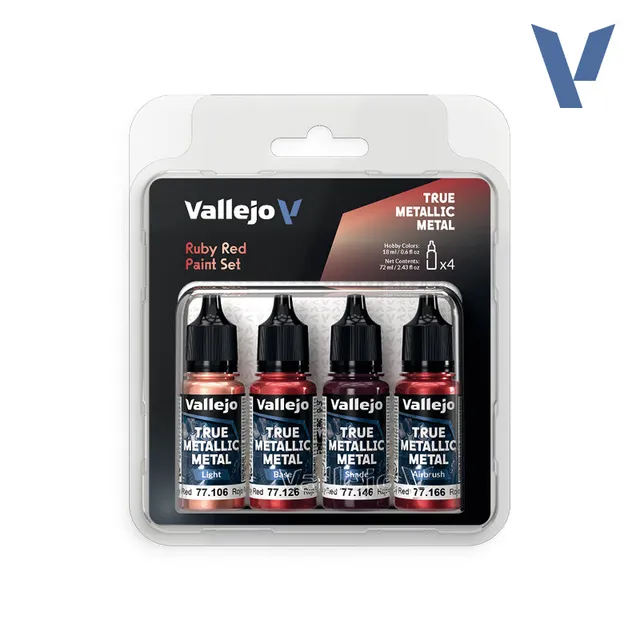 vallejo-metal-color-set-rouge-rubis-4-peintures-m-talliques-18-ml-pour-miniature image 1