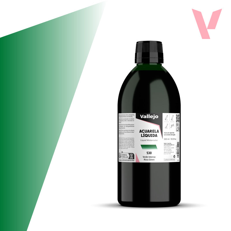vallejo-aquarelle-liquide-vert-intense-500-ml-beaux-arts image 1