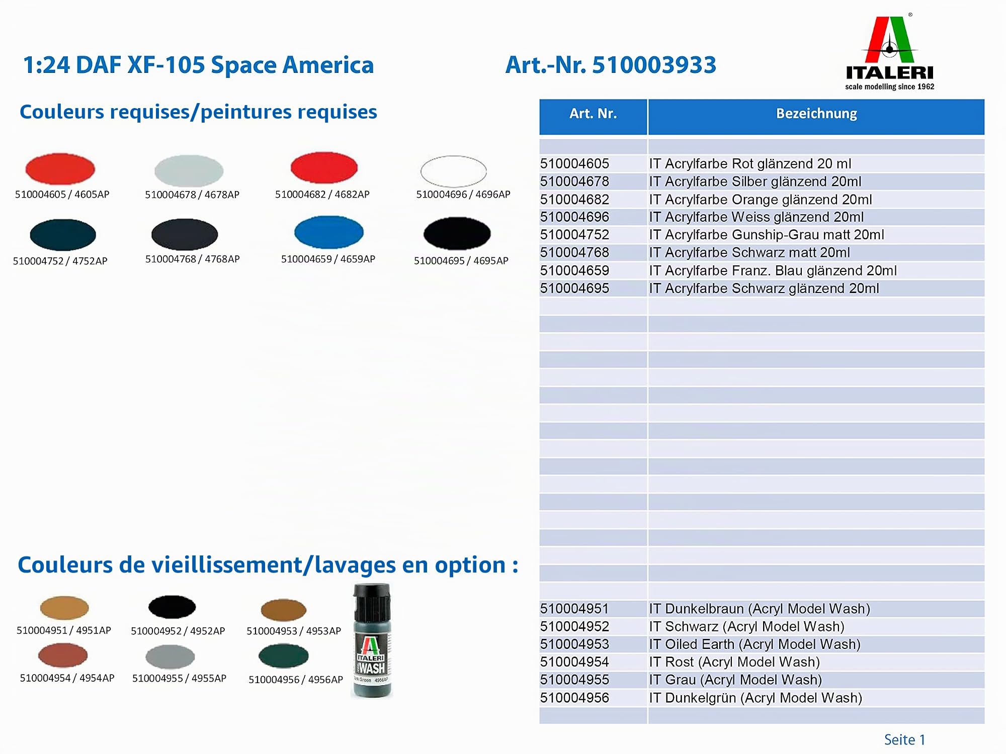 italeri-3933-daf-xf-105-space-america-maquette-camion-monter image 2