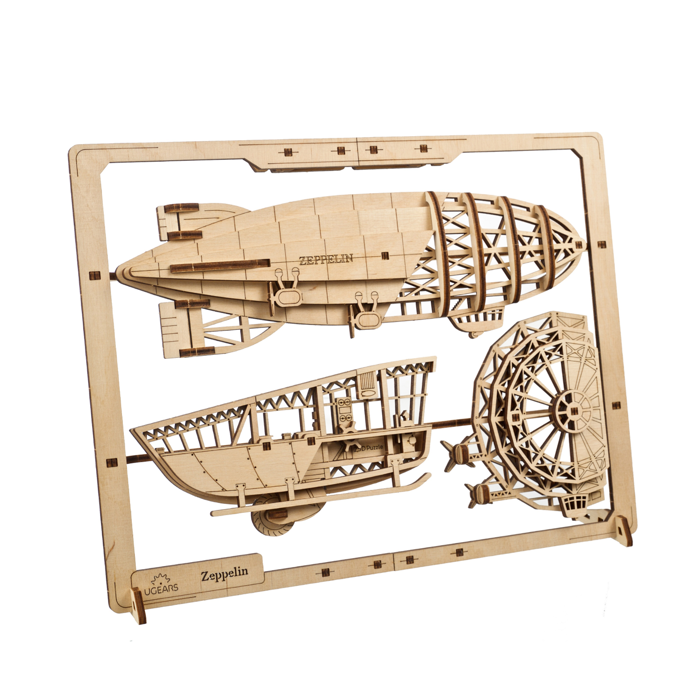 ugears-zeppelin-puzzle-2-5d-tableau-bois-coloring-models image 3