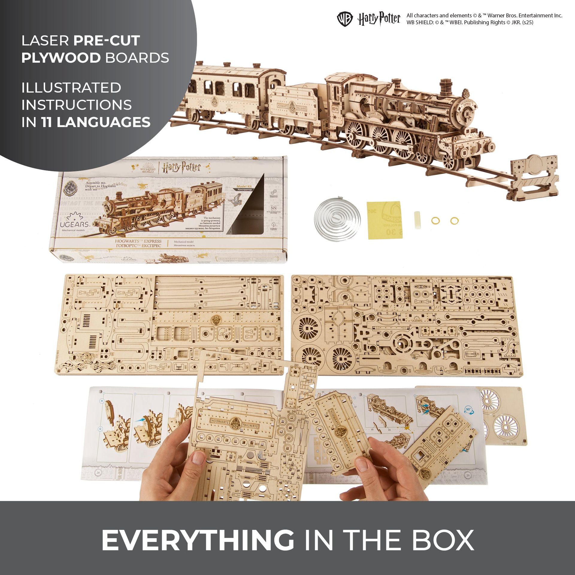 ugears-hogwarts-express-maquette-train-m-canique-en-bois image 8