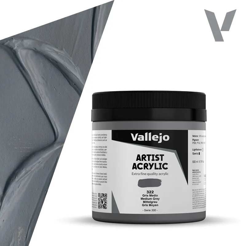 vallejo-beaux-arts-peinture-acrylique-gris-moyen-500-ml image 1