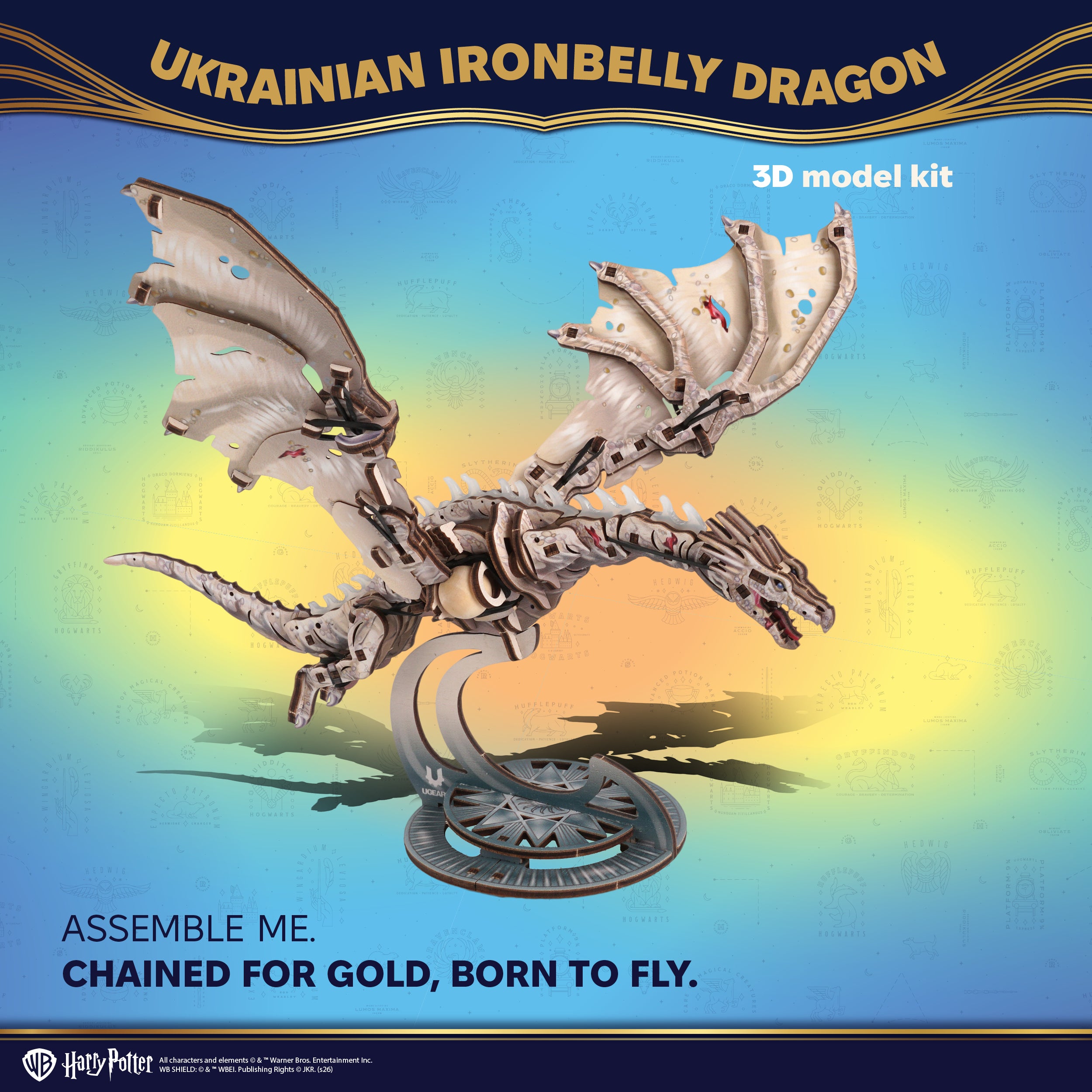 ugears-ukrainian-ironbelly-dragon-harry-potter-puzzle-3d-bois image 8